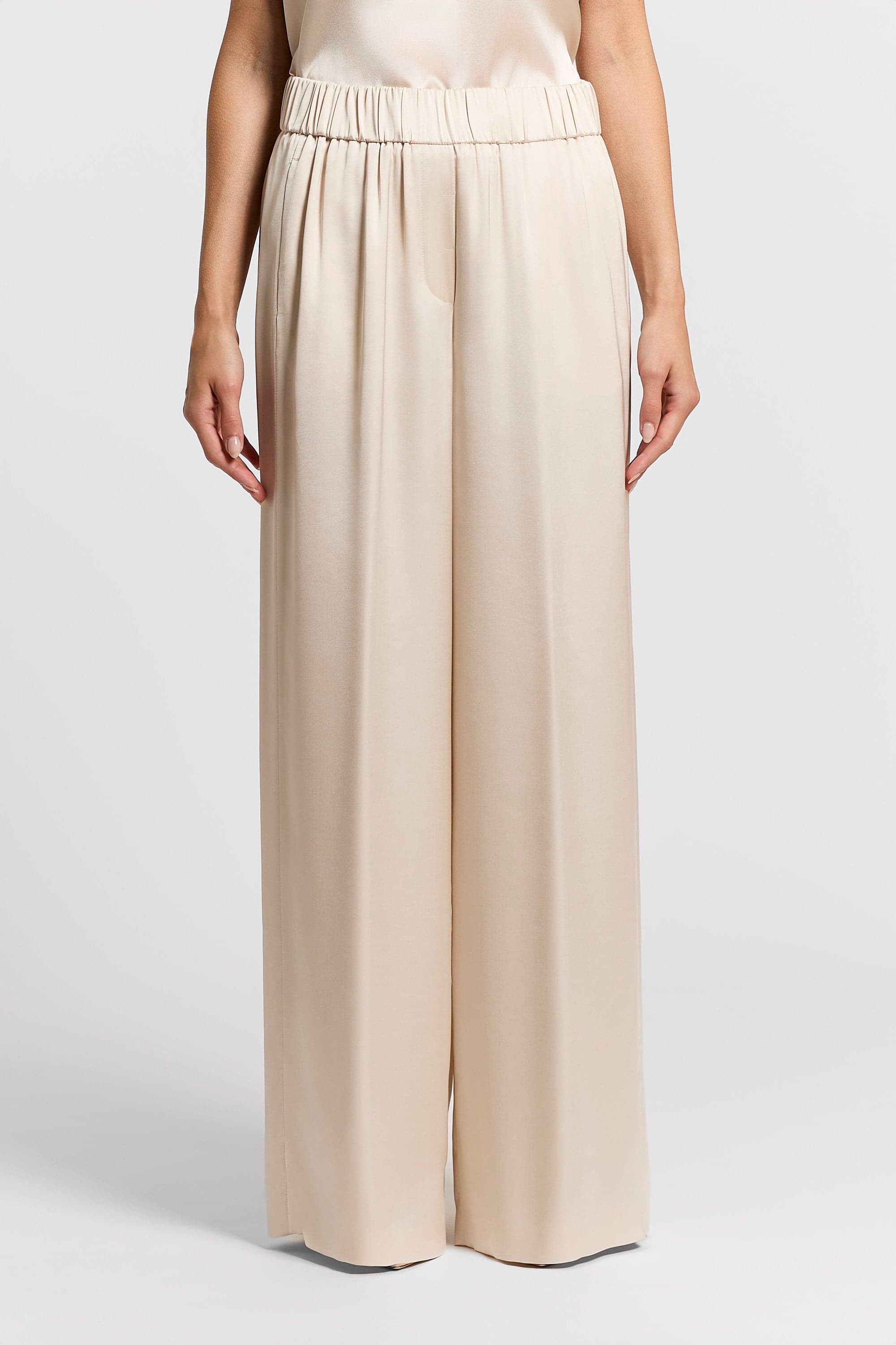 Woman pants Viscose satin Ink